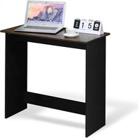 Bureau d'ordinateur simpliste avec étagère de rangement, table d'étude durable et compacte