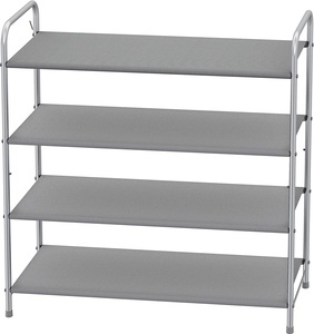 Estante de plástico para zapatos, organizador de zapatos de Metal, plegable, nuevo - Product Image 5
