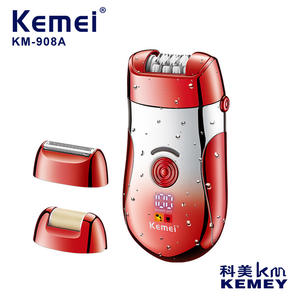 Épilateur électrique Kemei KM-908A rouge 3 en 1 pour tout le corps avec charge de type C, étanche IPX7 - Product Image 5