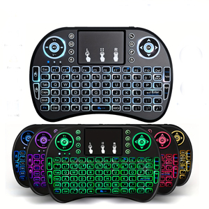 Factory Wholesale Price I8 <strong>Wireless</strong> Mini <strong>Keyboard</strong> 7 Color Backlit <strong>Keyboard</strong> 2.4G Touchpad Handheld <strong>Keyboard</strong> For PC Android TV Box - Product Image 1