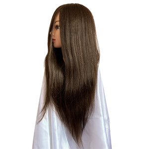 Tête d'entraînement en cheveux noirs 100% naturels, tête de mannequin factice, tête de mannequin 2025 - Product Image 4