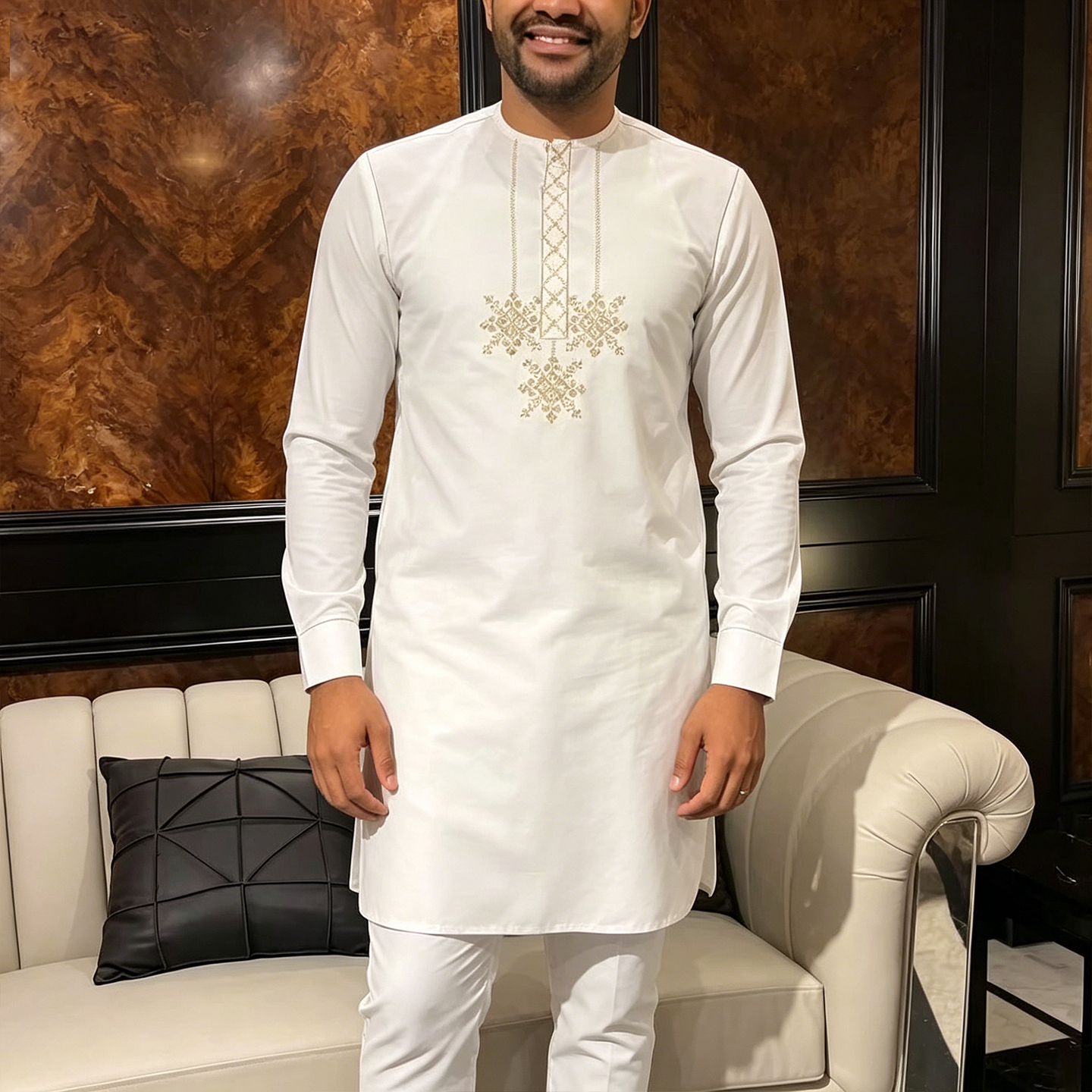 Conjunto dos piezas blanco