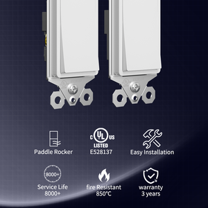 Mvava Ul/CU Nhựa Bảng Điều Chỉnh USA 15A 120V/277V <span class=keywords><strong>1</strong></span> Gang <span class=keywords><strong>1</strong></span>/3 Cách Không Thấm Nước Cực Duy Nhất Phổ Điện Ánh Sáng Tường Rocker Chuyển Đổi - Product Image 2