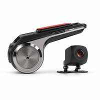 Caméra de tableau de bord USB double objectif U2+ 1080P+720P avec enregistrement en boucle ADAS, DVR de voiture universel sans écran pour navigation Android