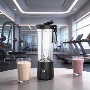 550ml 2000mAh 6 Blades BPA Free USB <b>Wireless</b> Mini Juicer Car Portable Heavy Duty Blender Ice Crusher Turbo Mode Smoothies Maker - Product Image 2