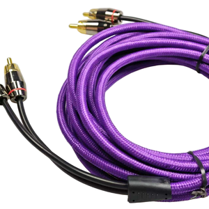 Braided RCA Audio Cable Gold Plated Connector 2RCA Male to 2RCA Male <b>Stereo</b> Audio Cord For Car Amplifier Auto <b>Stereo</b> <b>System</b> - Product Image 3