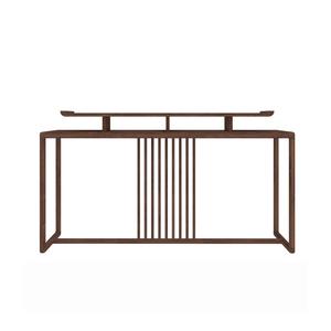 <span class=keywords><strong>Console</strong></span> Moderne en Bois <span class=keywords><strong>Massif</strong></span> Durable avec Étagère, Meuble d'Entrée Noir et Or en <span class=keywords><strong>Orme</strong></span> pour Appartement et Salon - Product Image 2