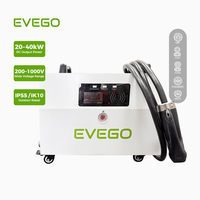 EVEGO Nouveau Produit CCS2 480V±15% Câble 5M 20-40kW Chargeur Rapide DC d'Urgence pour Voiture Chargeur Portable Mobile Triphasé pour Véhicules Électriques
