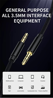 Kebiss Câble d'extension audio auxiliaire 35 mm pour haut-parleur de voiture pour OnePlus 5t MP3