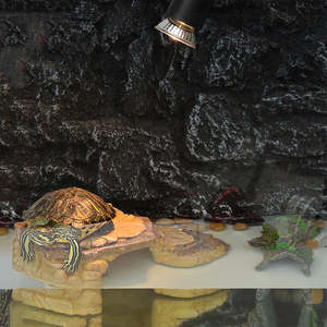 Reptile Hideout Box Résine Arbre Tronc Cacher Cave Box Tortue Habitat Basking Platform Cachette Cave Petit Animal Serpent Reptile Hide - Product Image 6