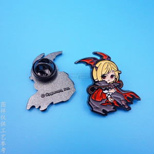 Anime Cartoon Metal Enamel <b>Pin</b> Badge Zinc Alloy 20mm Black Nickel Color Round Head General Use - Product Image 3