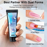 Kit d'extension d'ongles en gel UV de luxe Makeauty 15ml, non toxique, certifié CPNP et CE, avec lampe LED pour usage professionnel et DIY
