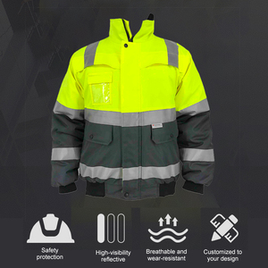Winter Thermisch Gewatteerde Reflecterende Jas En Broek Set Voor Koud Weer Buiten Werk - Product Image 6