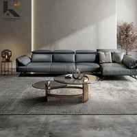 Nouvelle table basse moderne en verre rond avec structure en acier pour salon, vente en gros