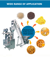 Machine d'emballage automatique VFFS pour petits sachets de snacks, noix de cajou, cacahuètes, haricots, graines, céréales, chips et granulés