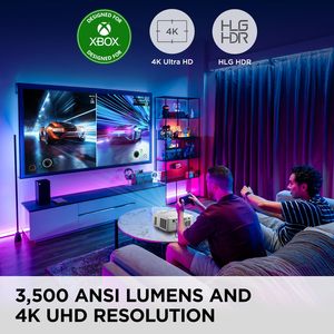Projecteur laser portable LX700-4K, mini projecteur vidéo intelligent UHD 4K LX700-4K avec 3500 lumens ANSI, objectif DLP pour 3D - Product Image 4