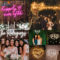 Livraison rapide, enseigne au néon « Happily Ever After », enseignes au néon personnalisées à LED RGB, enseignes au néon pour mariage, anniversaire, fête, maison