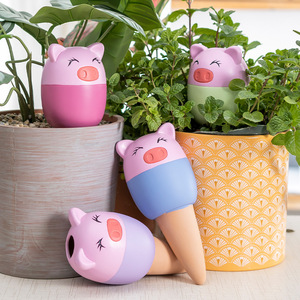 180 ml mignon cochon Animal <span class=keywords><strong>terre</strong></span> <span class=keywords><strong>cuite</strong></span> fleur arrosage pointes piquets Globes céramique infiltrateur fleur abreuvoir <span class=keywords><strong>goutteur</strong></span> - Product Image 4