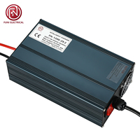 Chargeur de batterie au lithium intelligent pour ordinateur portable FUNELEC avec affichage numérique, 58,8 V 20 A, tension et courant réglables, modèle FN-1200-58.8V20A