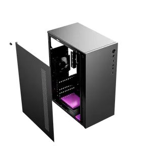 Powercase Case For Pc Tower Gamer Case Rgb Led Micro/atx/mini Office Desktop Atx New Tower Cabinet Computer Case