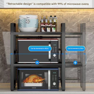 Estante de almacenamiento <span class=keywords><strong>para</strong></span> horno <span class=keywords><strong>microondas</strong></span> de cocina moderna de Metal no plegable, olla <span class=keywords><strong>arrocera</strong></span> eléctrica multifuncional, vajilla de almacenamiento <span class=keywords><strong>para</strong></span> el hogar - Product Image 2