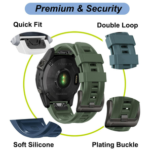 Bracelet de montre Upro en caoutchouc souple antichoc Quickfit pour Garmin Fenix 8 8 Pro 22 mm 26 mm - Product Image 2