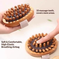 Peigne de massage universel en bois avec coussin d'air pour la tête, masseur pour brûler la graisse abdominale, drainage du foie et de la vésicule biliaire, étanche