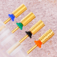 Fraise à ongles professionnelle pour usine, cylindrique 3/32'', à pointe plate de sécurité, pour élimination rapide de l'acrylique et du gel dur, personnalisation prise en charge