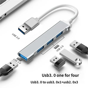 In Stock 4 in 1 USB Type-C Hub 2.1 Aluminum Alloy Hi-Speed USB 3.0 Ports Widely Compatible <b>USBC</b> Laptops Type C Devices Hub - Product Image 5