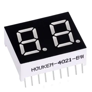 Ortak anot yedi segment 16PIN 0.4 inç 2 haneli fnd 7 segment beyaz led ekran KEM-4021-BW