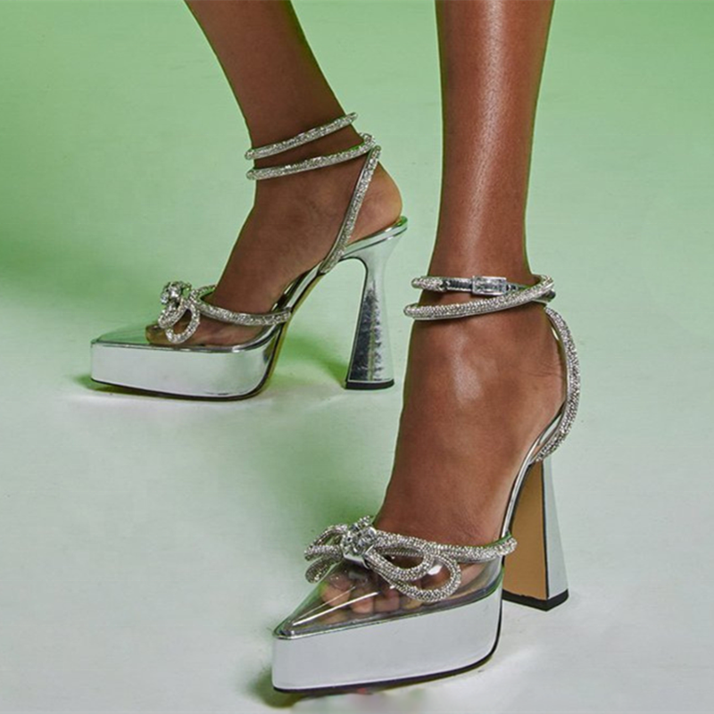Amazon.com: Correa Tacones Zapatos Plataforma Sandalias Alto Más Tamaño de  Cristal de Perspex Bombas PVC, Transparente, 36 M EU : Ropa, Zapatos y  Joyería