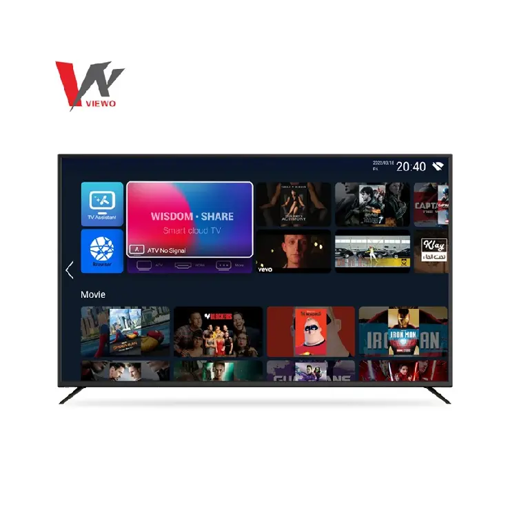 Televisão smart led mais popular v06 43 polegadas modelo od20 slim mini tv