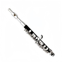 Professional Bakelite Silver-plated C Tone Piccolo Flute WoodWind Instrument Junior Split E High Grade ABS Body with Hard case