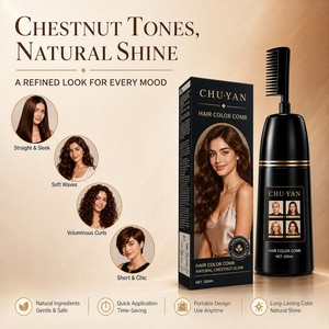 ครีมย้อมผมถาวร Natural Essence Gray Coverage พร้อมหวีบีบใช้ง่าย แบรนด์ส่วนตัว ระดับมืออาชีพ - Product Image 1