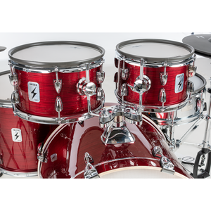 UNLOCK Komplettes Rotes Elektrisches Schlagzeug-Set Zweistufiges Percussion-Instrument für Anfänger Plug & Play <span class=keywords><strong>Roland</strong></span>/ Inklusive Kick-Pedal Mesh - Product Image 4