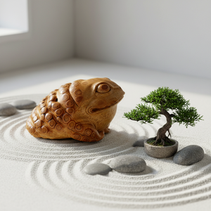 Patrimonio culturale immateriale dell'arte di intaglio del bambù fatto a mano: Rospo dei soldi a tre zampe - Product Image 6