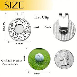 Vente en gros usine : Marqueurs de balle de golf en métal vierges, clips magnétiques pour chapeaux, personnalisables avec logo, accessoires promotionnels - Product Image 3