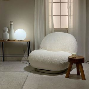 Silla giratoria <span class=keywords><strong>de</strong></span> lana <span class=keywords><strong>de</strong></span> cordero acogedora italiana, silla <span class=keywords><strong>de</strong></span> Sherpa <span class=keywords><strong>de</strong></span> tela Boucle blanca individual, muebles para sala <span class=keywords><strong>de</strong></span> estar, silla <span class=keywords><strong>de</strong></span> salón Gubi <span class=keywords><strong>Pacha</strong></span> - Product Image 6