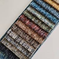 Tissu jacquard en polyester épais, teint en fil, à poils coupés, en chenille, pour chaises, fauteuils, coussins de réception et canapés modulaires, direct usine
