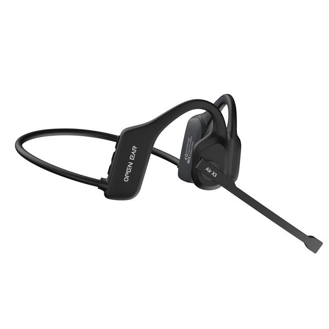 Open Bone Conduction Headphones, Behind-ear Sports Waterproof Noise Cancelling Business Earphones