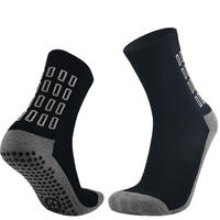 Chaussettes de football longues en silicone avec logo personnalisé Chaussettes antidérapantes avec poignée de football Chaussettes de football Pro Elite pour hommes à quantité minimale de commande basse