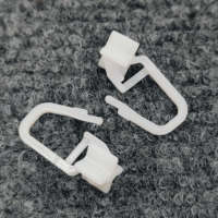 Crochets de rideau larges en plastique de 10 mm pour rails - Installation facile, design contemporain, accessoires de rideau pour salon