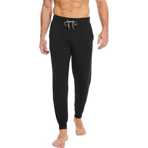 Pantalon de pyjama pour homme en viscose de bambou personnalisé, doux, uni, style jogger, avec cordon de serrage et poches - Product Image 1