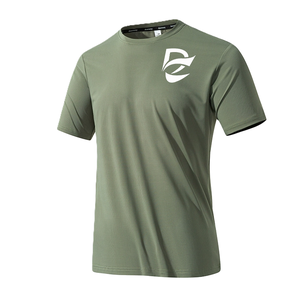 Camiseta Deportiva de Manga Corta de Secado Rápido, Color Azul Marino, Unisex, con Logotipo Estampado, Corte Ajustado, Venta al Por Mayor, Suministro Directo de Fábrica - Product Image 1