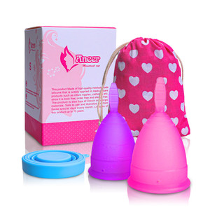 Reutilizable ECO las copas menstruales <span class=keywords><strong>plegable</strong></span> esterilizador médico 100% de silicona <span class=keywords><strong>copa</strong></span> <span class=keywords><strong>Menstrual</strong></span> - Product Image 1