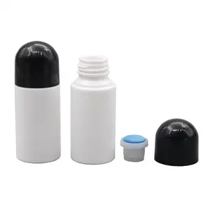 50ミリリットルHDPE Plastic Empty White Daubing Sponge Applicator Bingo Bottle With Screw Sponge Cap