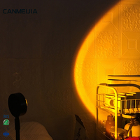 Mini projecteur led couleur arc-en-ciel, rechargeable par USB, atmosh, lampe de Table avec Projection du soleil