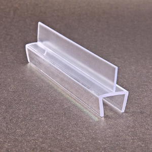 Bande d'étanchéité moderne et durable en profil <span class=keywords><strong>PC</strong></span>/PVC avec design transparent irrégulier pour l'installation de portes en verre - Product Image 2