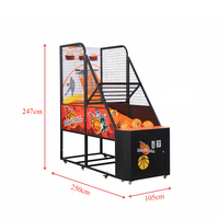 Machine de jeu d'arcade de basket-ball à monnayeur, pliable et standard pour adultes, pour centre de jeux