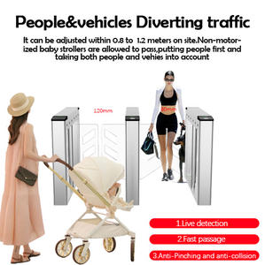 Lector de código QR de puerta de barrera oscilante a prueba de lluvia para exteriores rápido con acero inoxidable IP54 utilizado en parques y pasadizos de construcción - Product Image 4